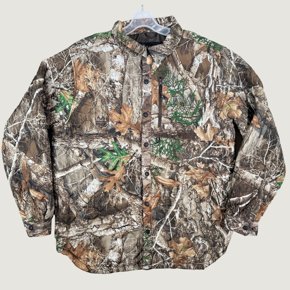Rocky Realtree Camo Jacket Shirt Quilted Snap Hunting 2XL